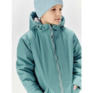 Куртка детская, утепленная LEMIVE (размер 140, шалфей)