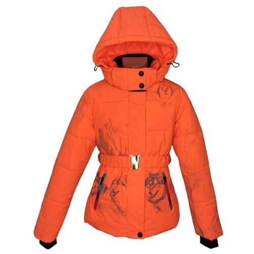 Куртка для девочки. Цвет оранжевый. MIYA. Размер 134