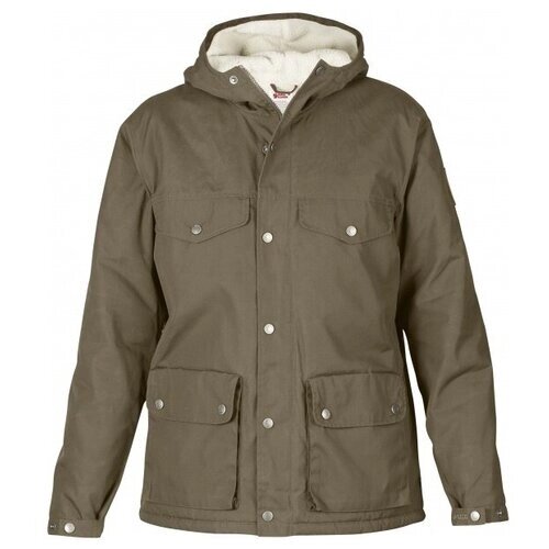 Куртка Fjallraven, демисезон/зима, средней длины, силуэт прямой, капюшон, карманы, внутренний карман, водонепроницаемая, манжеты, подкладка, размер XXS, бежевый