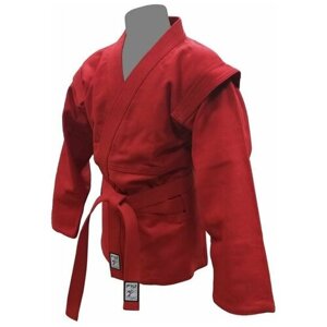Куртка-кимоно для самбо РЭЙ-СПОРТ, размер 50, красный