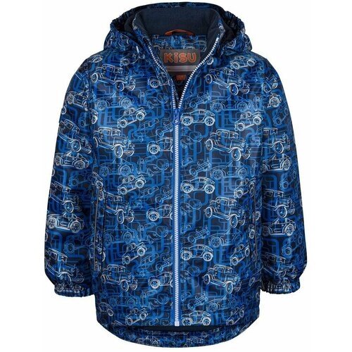 Куртка KISU демисезонная, водонепроницаемость, ветрозащита, манжеты, мембрана, размер 110, синий
