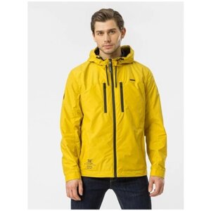Куртка NortFolk демисезонная, силуэт прямой, ветрозащитная, карманы, быстросохнущая, капюшон, внутренний карман, размер 58, желтый