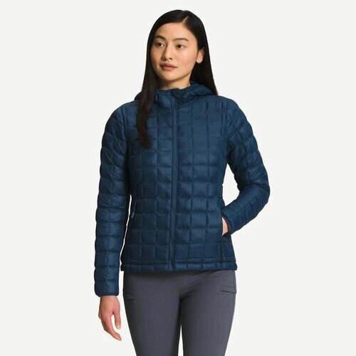 Куртка The North Face, силуэт полуприлегающий, карманы, размер S (44), синий
