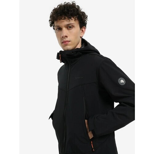 Куртка TOREAD Men's hooded polar soft shell coat, размер 54, черный