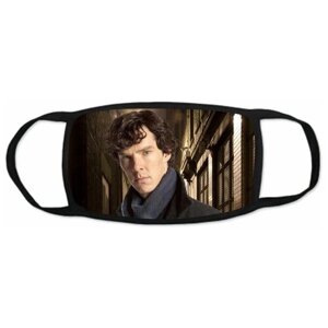 Маска на лицо Шерлок, Sherlock №9, Детская - 18 на 10 см