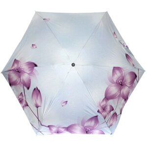 Мини-зонт Banders, механика, 5 сложений, купол 90 см., 6 спиц, чехол в комплекте, для женщин, голубой, фиолетовый