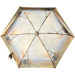 Мини-зонт FULTON, механика, 5 сложений, купол 85 см., 6 спиц, система «антиветер», чехол в комплекте, для женщин, коричневый