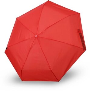 Мини-зонт Knirps, механика, 5 сложений, купол 90 см., 7 спиц, система «антиветер», чехол в комплекте, для женщин, красный