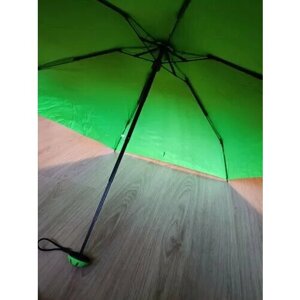 Мини-зонт механика, 3 сложения, купол 90 см., система «антиветер», зеленый