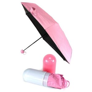 Мини-зонт Take Easy, механика, розовый, черный