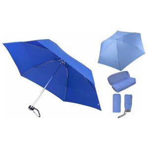 Мини-зонт Unit, механика, 5 сложений, купол 91 см., 8 спиц, чехол в комплекте, синий, мультиколор