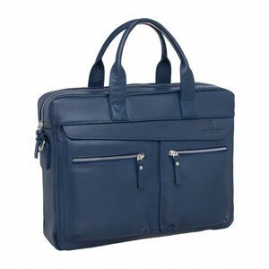 Мужская кожаная деловая сумка Blackwood Akerman Dark Blue 1045003
