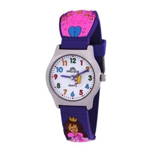 Наручные часы Радуга, кварцевые, корпус пластик, ремешок пластик, водонепроницаемые, фиолетовый