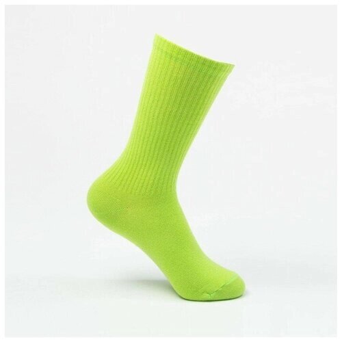 Носки неон, цвет зелёный, размер 23-25