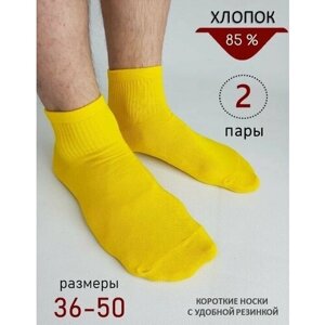 Носки унисекс BIZ-ONE, 2 пары, размер 37-39, желтый