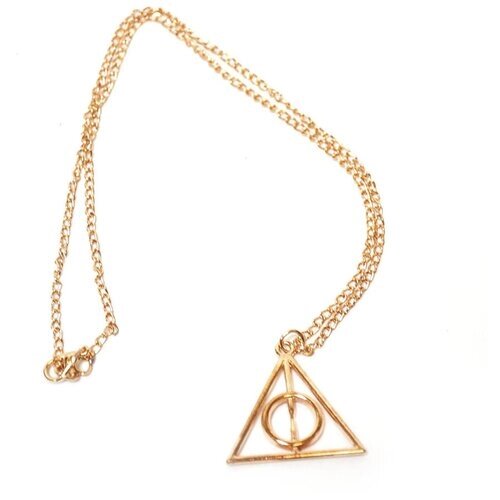 Ожерелье треугольное Дары Смерти (Гарри Поттер) цвет - золото