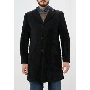 Пальто Berkytt, демисезон/зима, шерсть, силуэт полуприлегающий, средней длины, внутренний карман, размер 58/176, черный