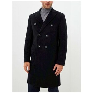 Пальто Berkytt, демисезон/зима, шерсть, силуэт полуприлегающий, удлиненное, подкладка, утепленное, размер 50/182, синий
