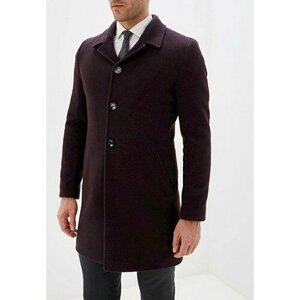 Пальто Berkytt, демисезон/зима, шерсть, силуэт прилегающий, средней длины, внутренний карман, размер 56/182, фиолетовый