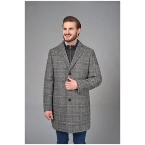 Пальто LEXMER демисезонное, шерсть, размер 54/182, серый