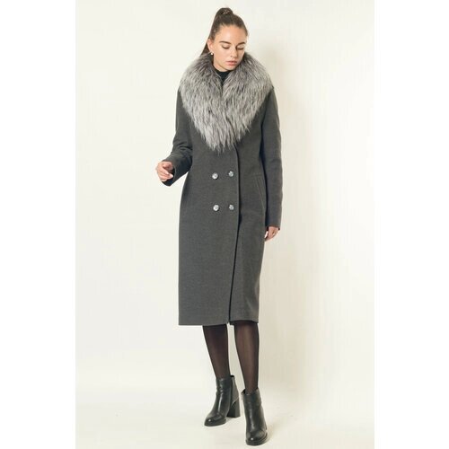 Пальто , размер 48-50, серый