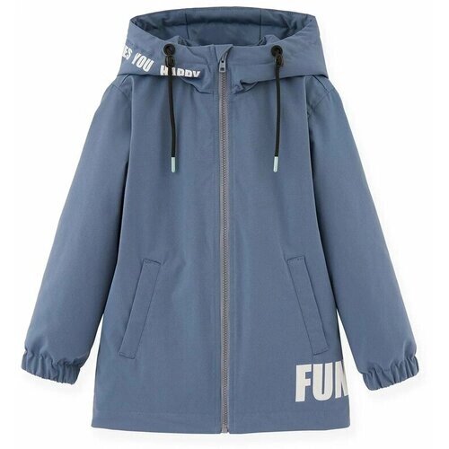 Парка-куртка Детская демисезонная лови настроение арт. 2210971 серо-синий (128 см (8 лет