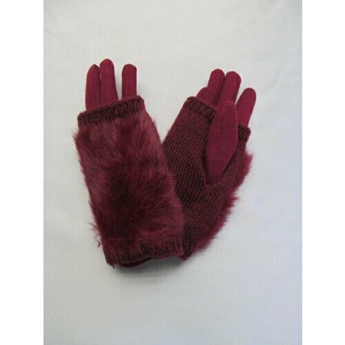 Перчатки, демисезон/зима, размер 8-10 лет, бордовый