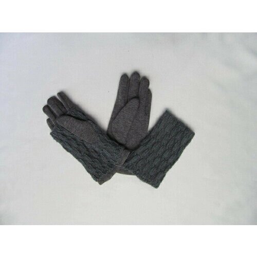 Перчатки, демисезон/зима, размер 8-10 лет, серый