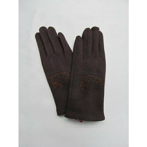 Перчатки, демисезон/зима, размер OneSize, коричневый