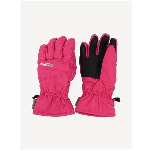 Перчатки Huppa, демисезон/зима, со светоотражающими элементами, мембранные, размер 5, розовый, фуксия