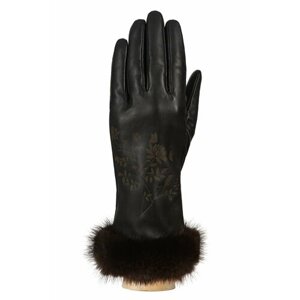 Перчатки Montego, демисезон/зима, натуральная кожа, подкладка, размер 7, коричневый