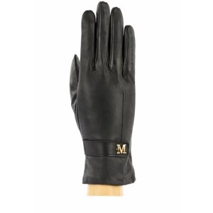 Перчатки Montego зимние, натуральная кожа, размер 7.5, черный