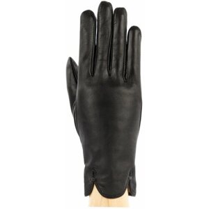 Перчатки Montego зимние, натуральная кожа, размер 7.5, черный