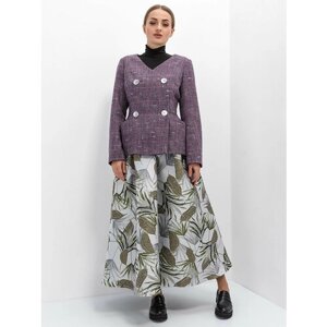 Пиджак ARTWIZARD, средней длины, силуэт прилегающий, подкладка, размер 170-92-100/ M/ 46, фиолетовый