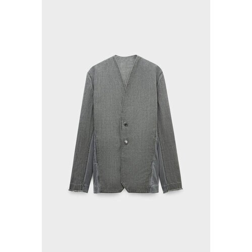 Пиджак Ermi, силуэт прямой, размер XL, серый