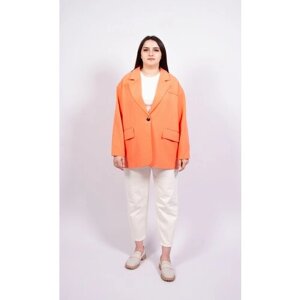 Пиджак , размер 46, оранжевый