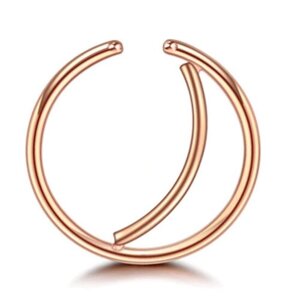 Пирсинг 4Love4You, кольцо, в нос, нержавеющая сталь, размер 10 мм., золотой