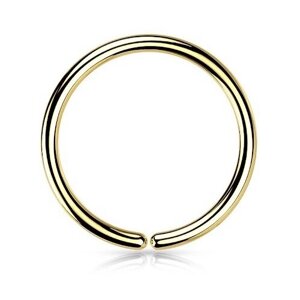 Пирсинг Pirsa, кольцо, в бровь, в губу, в нос, нержавеющая сталь, размер 6 мм., золотой