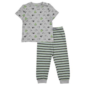 Пижама детская трикотажная с коротким рукавом, домашняя одежда для мальчика из хлопка, для сна / Белый слон 5437 р. 110/116