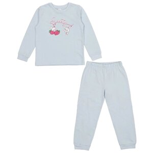 Пижама для малышей, одежда для дома, утепленная, хлопок / Белый Слон 5418 р. 104/110
