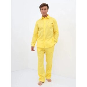 Пижама Малиновые сны, карманы, размер 54, желтый