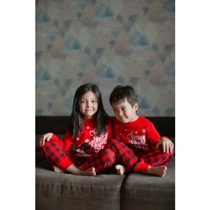Пижама, размер 116, красный