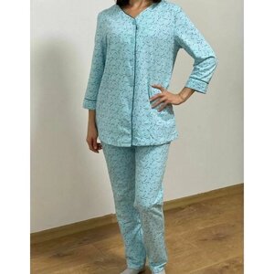 Пижама , размер 50, голубой