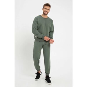 Пижама Taro, лонгслив, брюки, размер M, зеленый