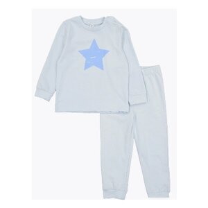 Пижама трикотажная для мальчика, комплект для дома, одежда для сна / Белый слон 5429 р. 110/116