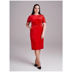 Платье DiSORELLE, размер 46, красный
