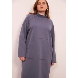 Платье LeSsiSmORE, размер 58/60, серый