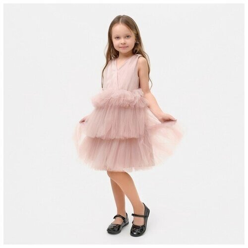 Платье нарядное для девочки KAFTAN, рост 134-140 см (36), цвет пыльно-розовый