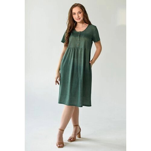 Платье Оптима Трикотаж, размер 50, зеленый