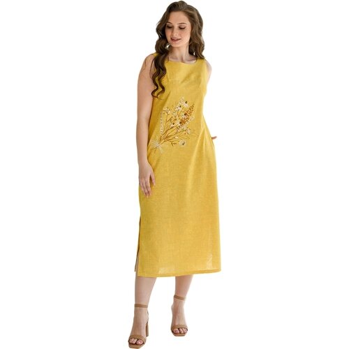 Платье Оптима Трикотаж, размер 50, желтый